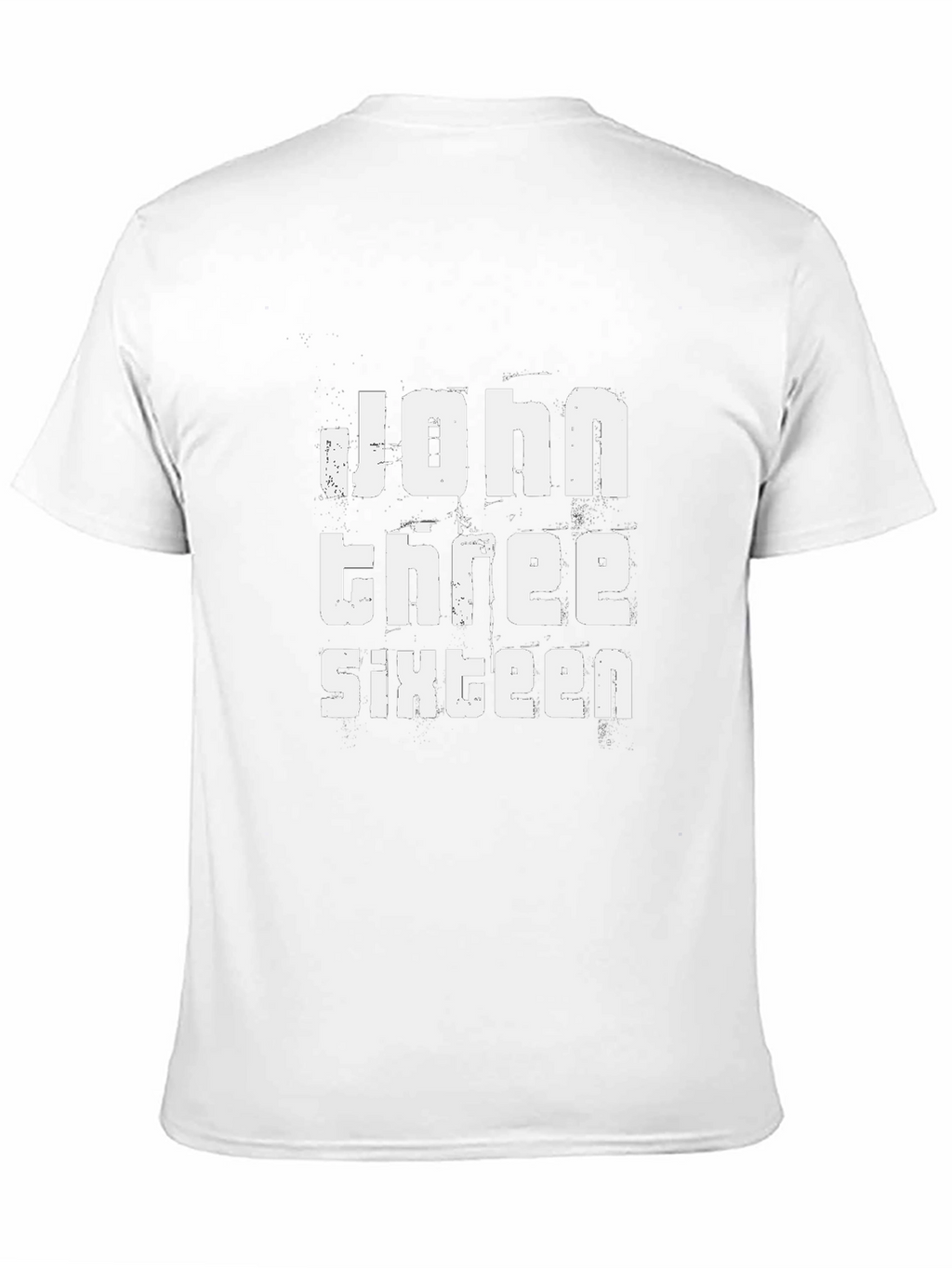 John 3:16 Black Cotton Graphic T-Shirt