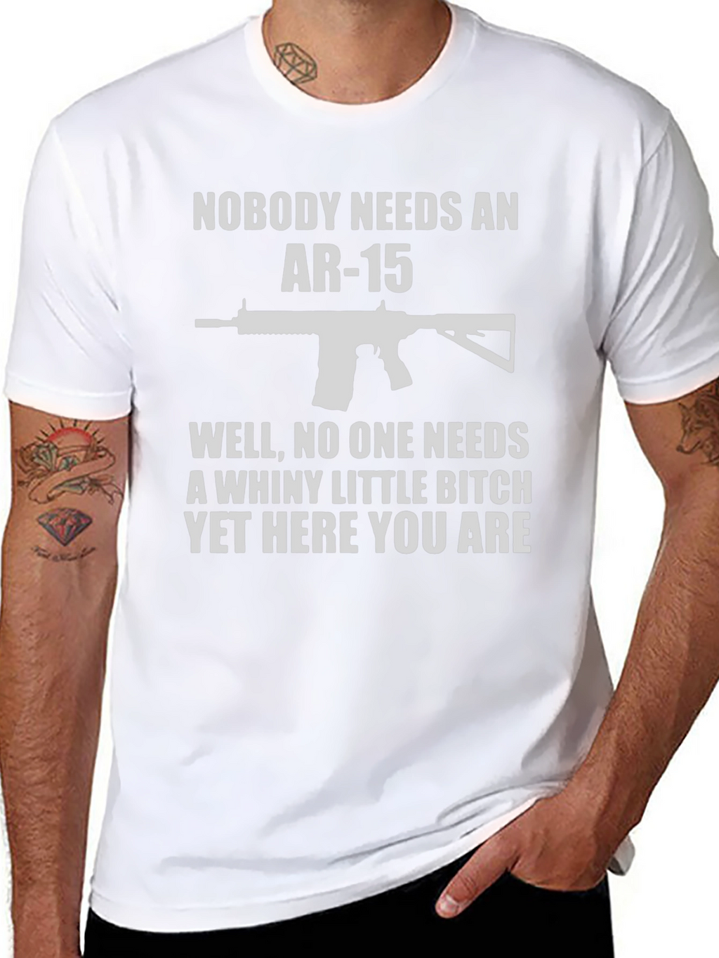 Funny AR-15 T-Shirt: Nobody Needs An AR-15