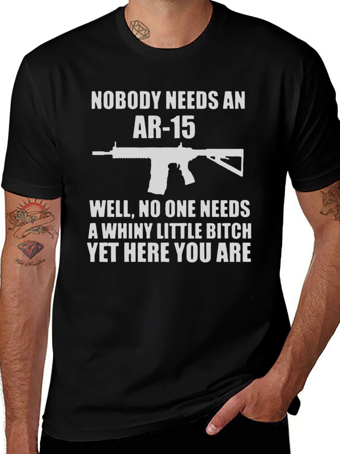 Funny AR-15 T-Shirt: Nobody Needs An AR-15