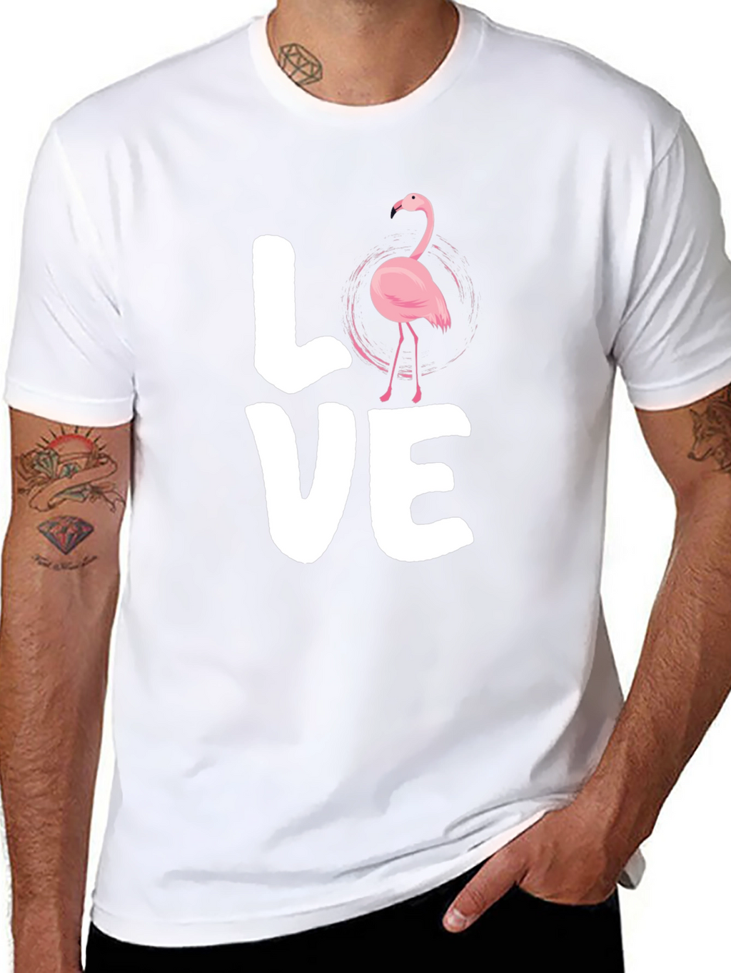 Flamingo Love Graphic Tee - Trendy Casual Shirt