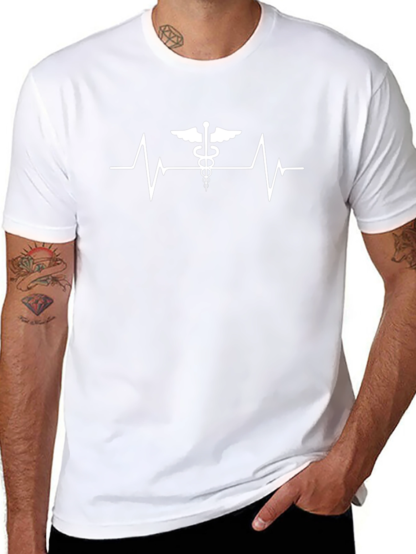 Caduceus Heartbeat T-Shirt - Medical Design