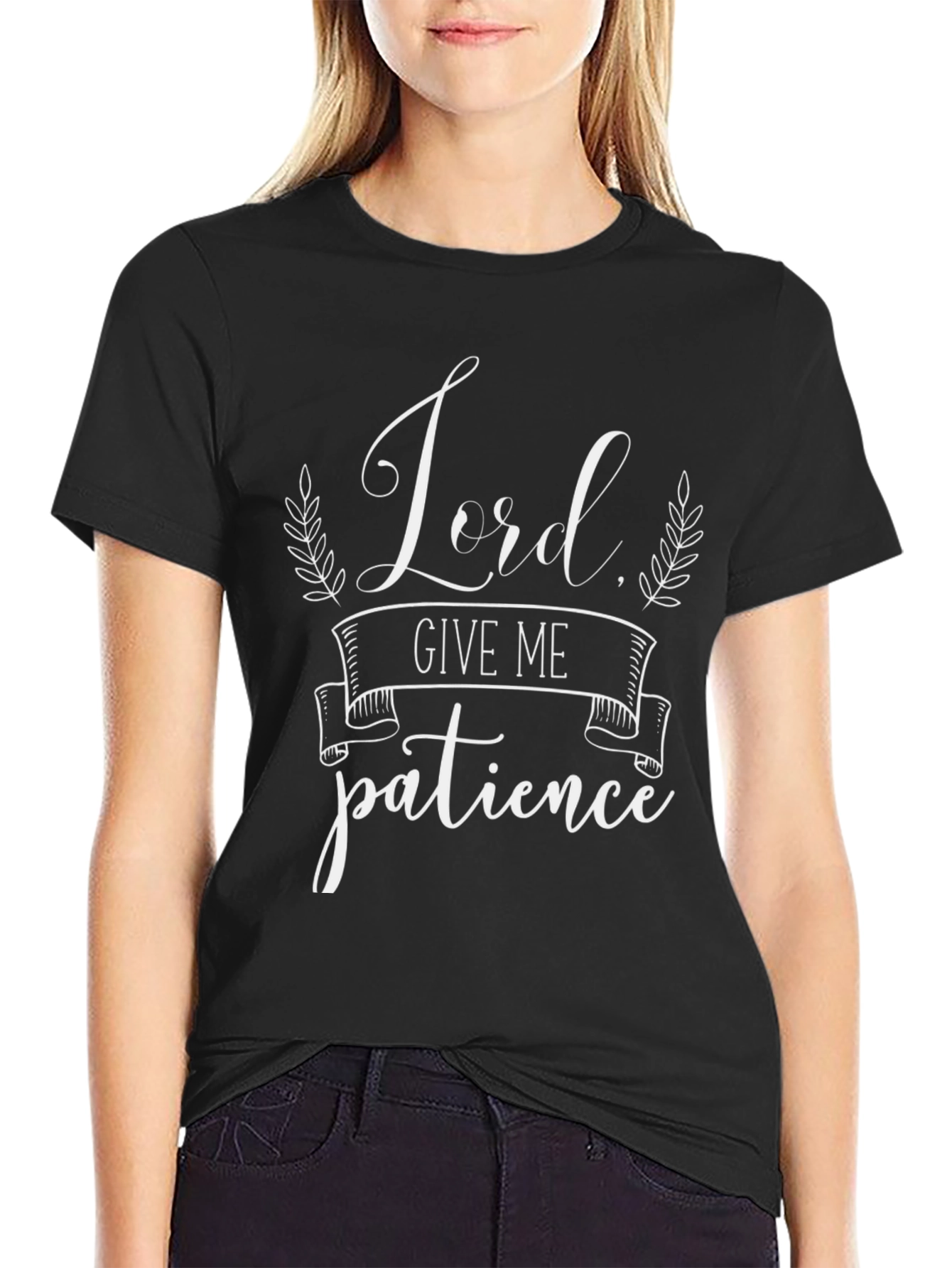 Lord Give Me Patience Graphic Tee - Unisex Black T-Shirt