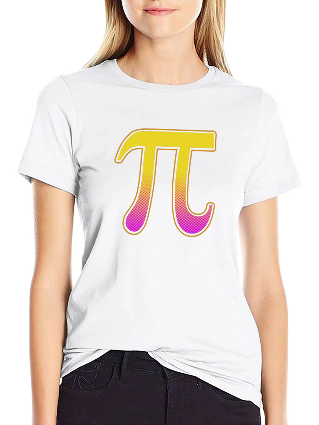 Pi Symbol Graphic T-Shirt - Black