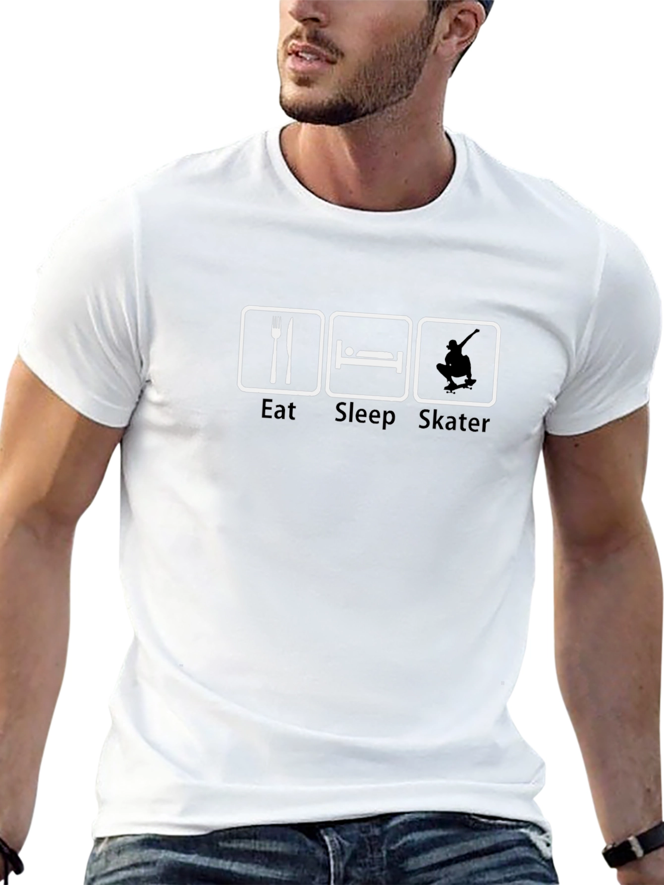 Eat Sleep Skater Black T-Shirt