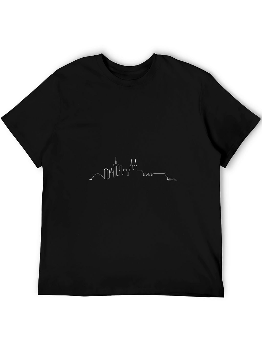 Cologne Skyline Graphic Black T-Shirt