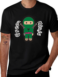 Green Ninja Cartoon Graphic T-Shirt