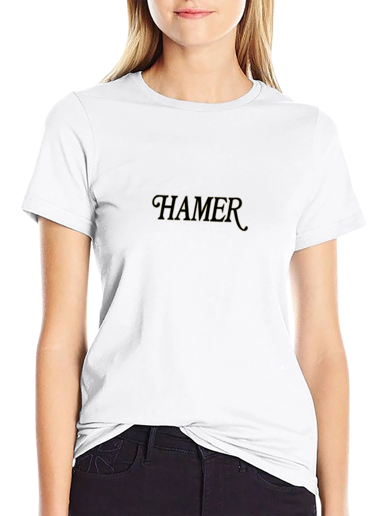 HAMER Graphic Print Black T-Shirt