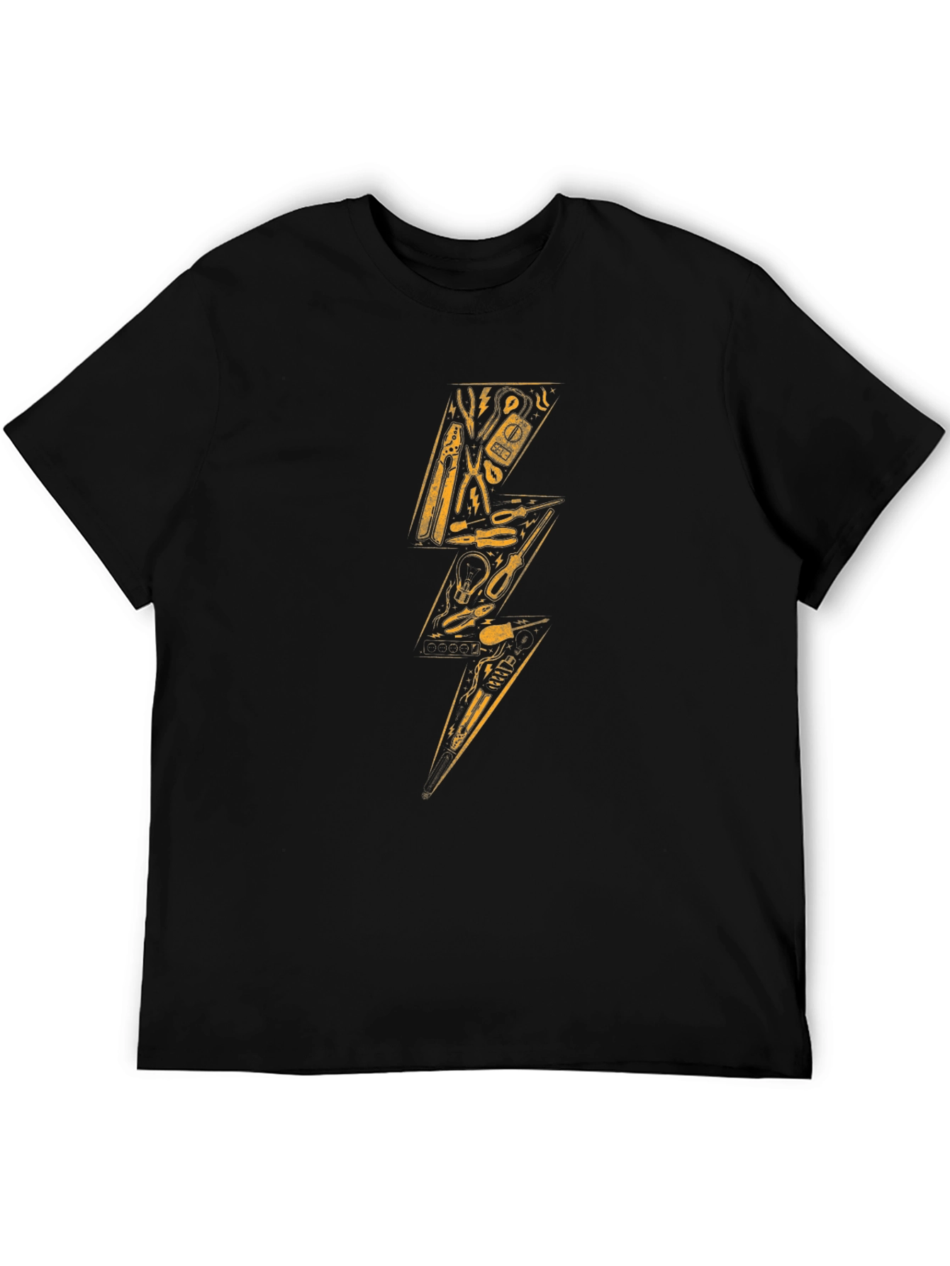 Electrician Tools Lightning Bolt Graphic T-Shirt