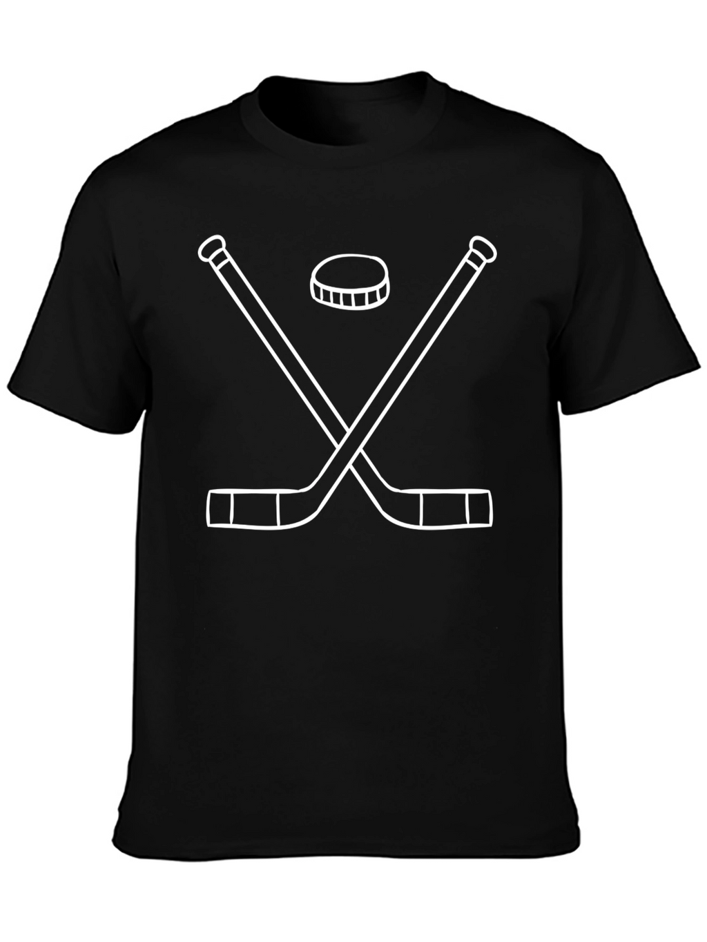 Hockey Sticks & Puck T-Shirt - Sporty Style