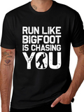 Run Like Bigfoot T-Shirt - Funny Sasquatch Tee