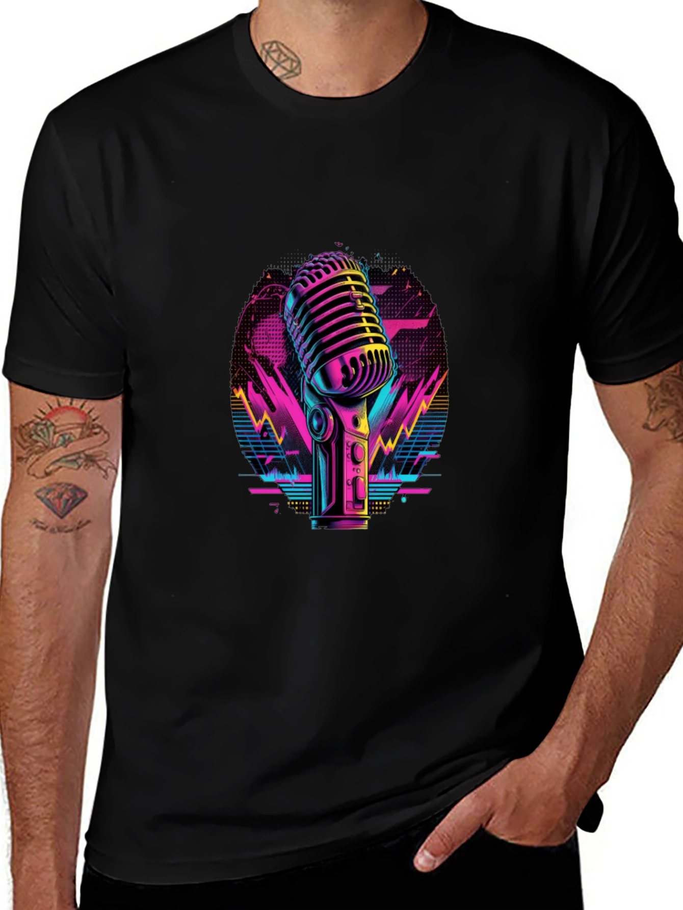 Retro Microphone Graphic Tee