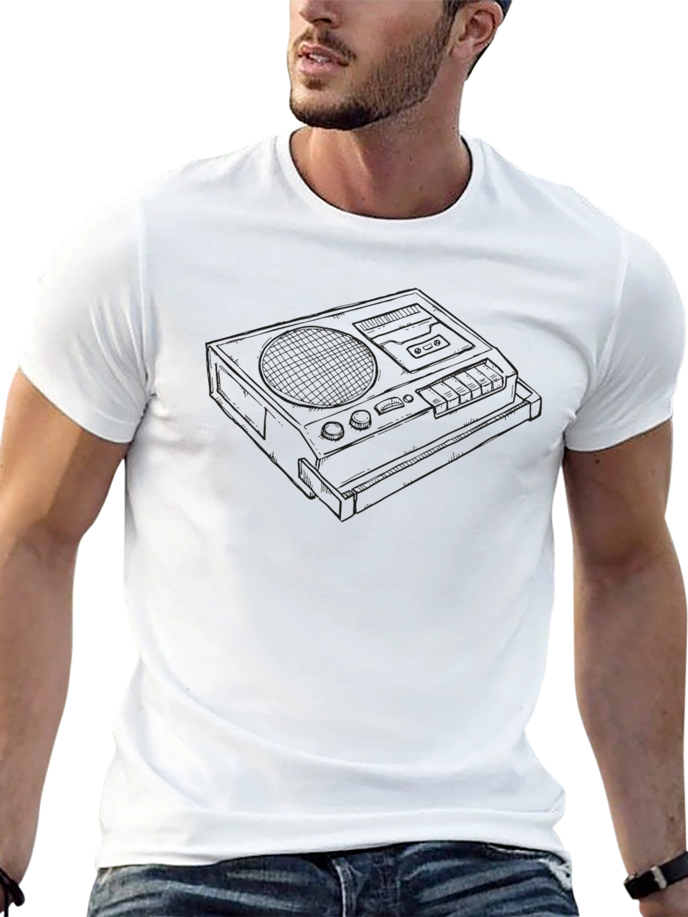 Retro Console Graphic Tee - Black