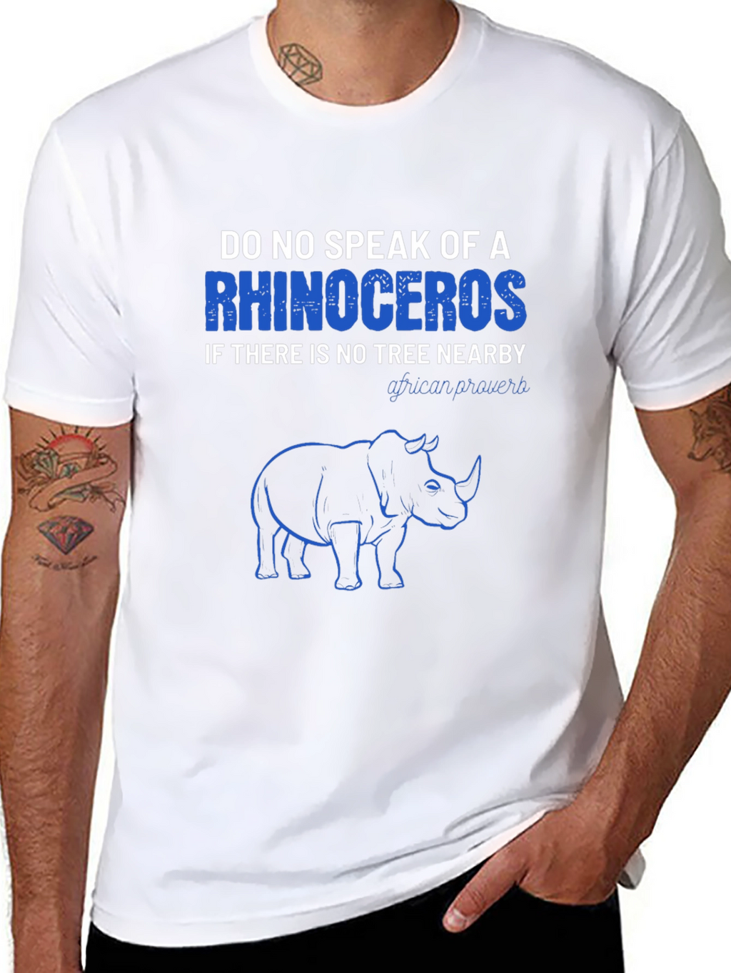 Rhinoceros Graphic Print T-Shirt