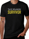 Tax Season Survivor T-Shirt - Black