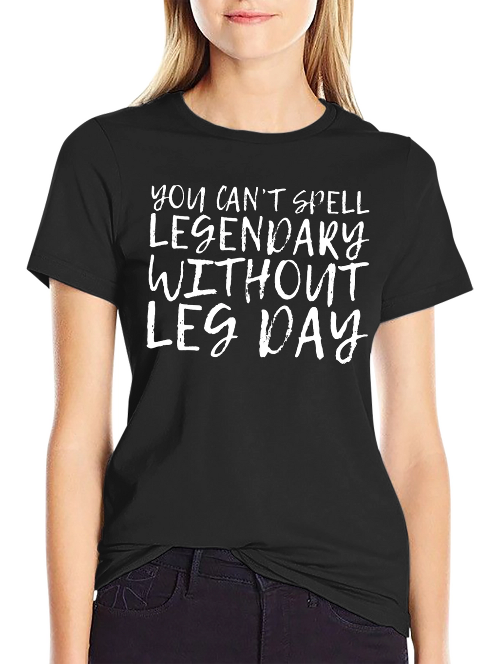 Legendary Leg Day Black Graphic T-Shirt
