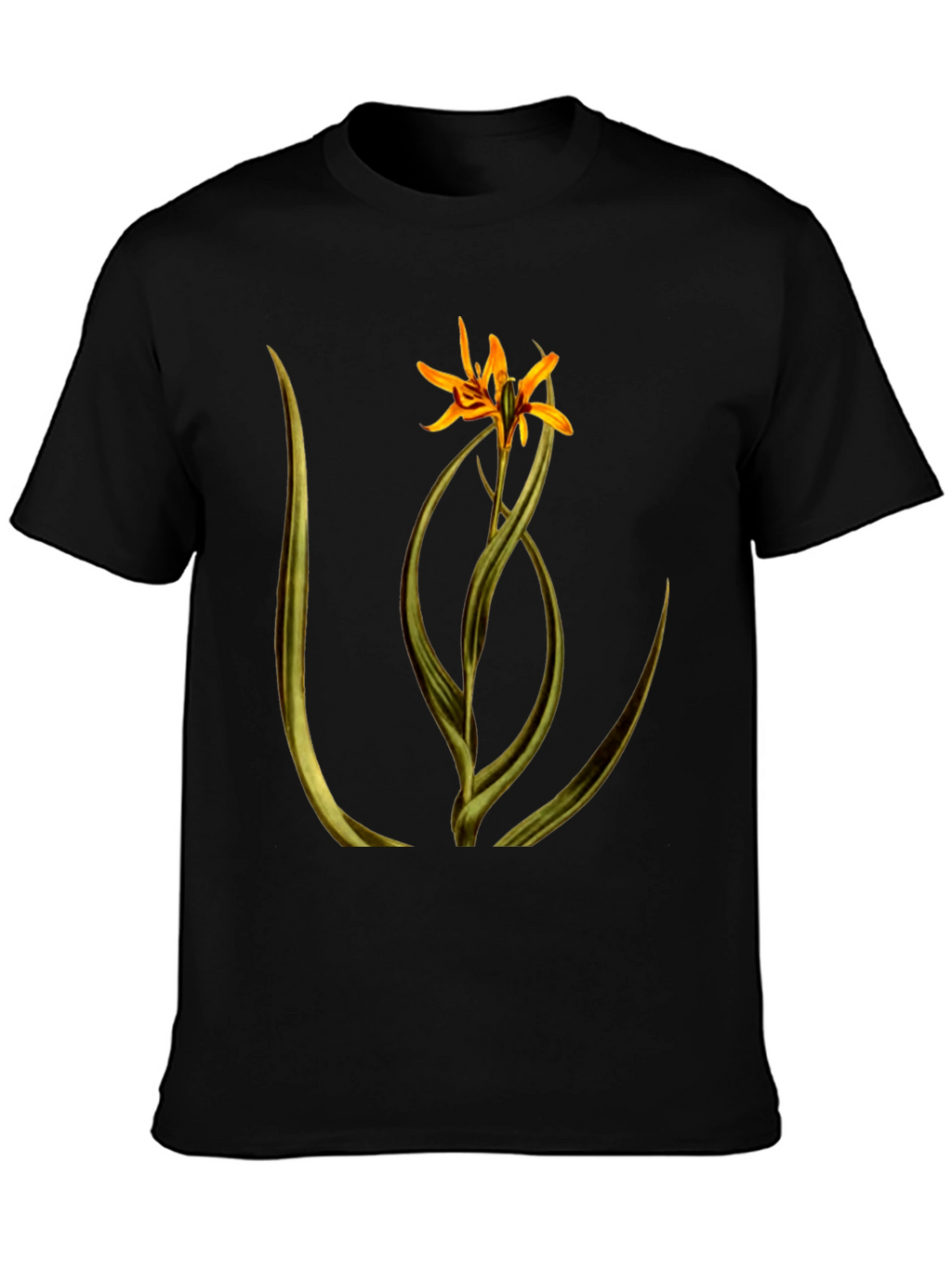 Floral Graphic Black T-Shirt