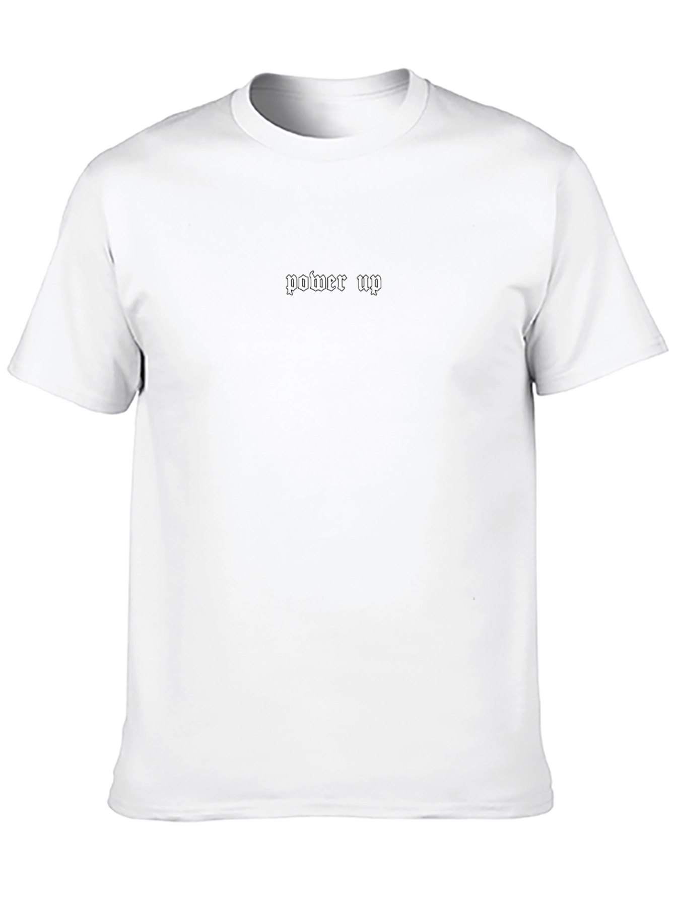 Power Up Black Graphic Tee - Trendy Casual Wear