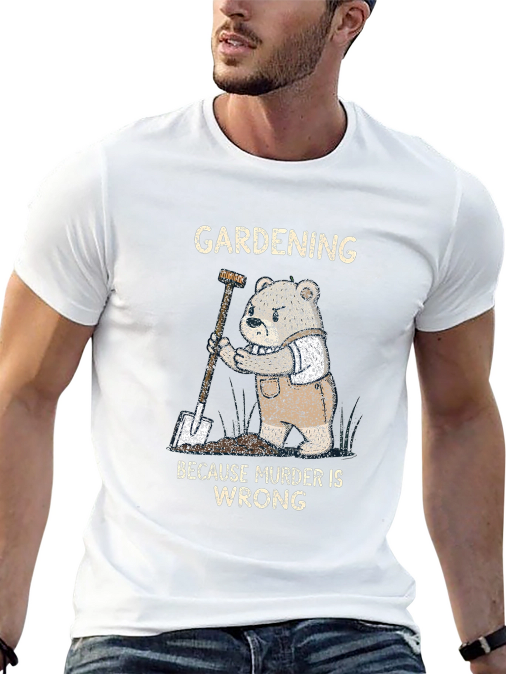 Gardening Because Murder Is Wrong Funny T-Shirt