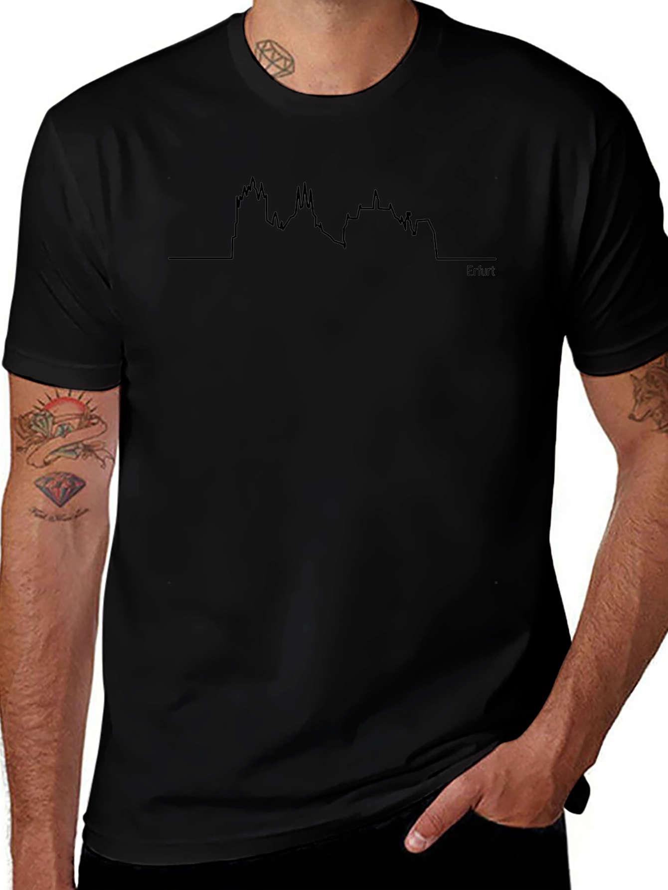 Erfurt Skyline T-Shirt - Classic Black Tee