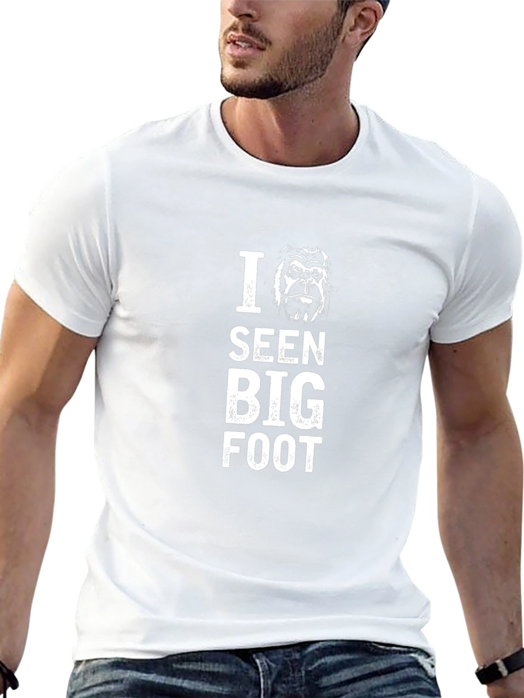 I Seen Bigfoot Black Graphic Tee
