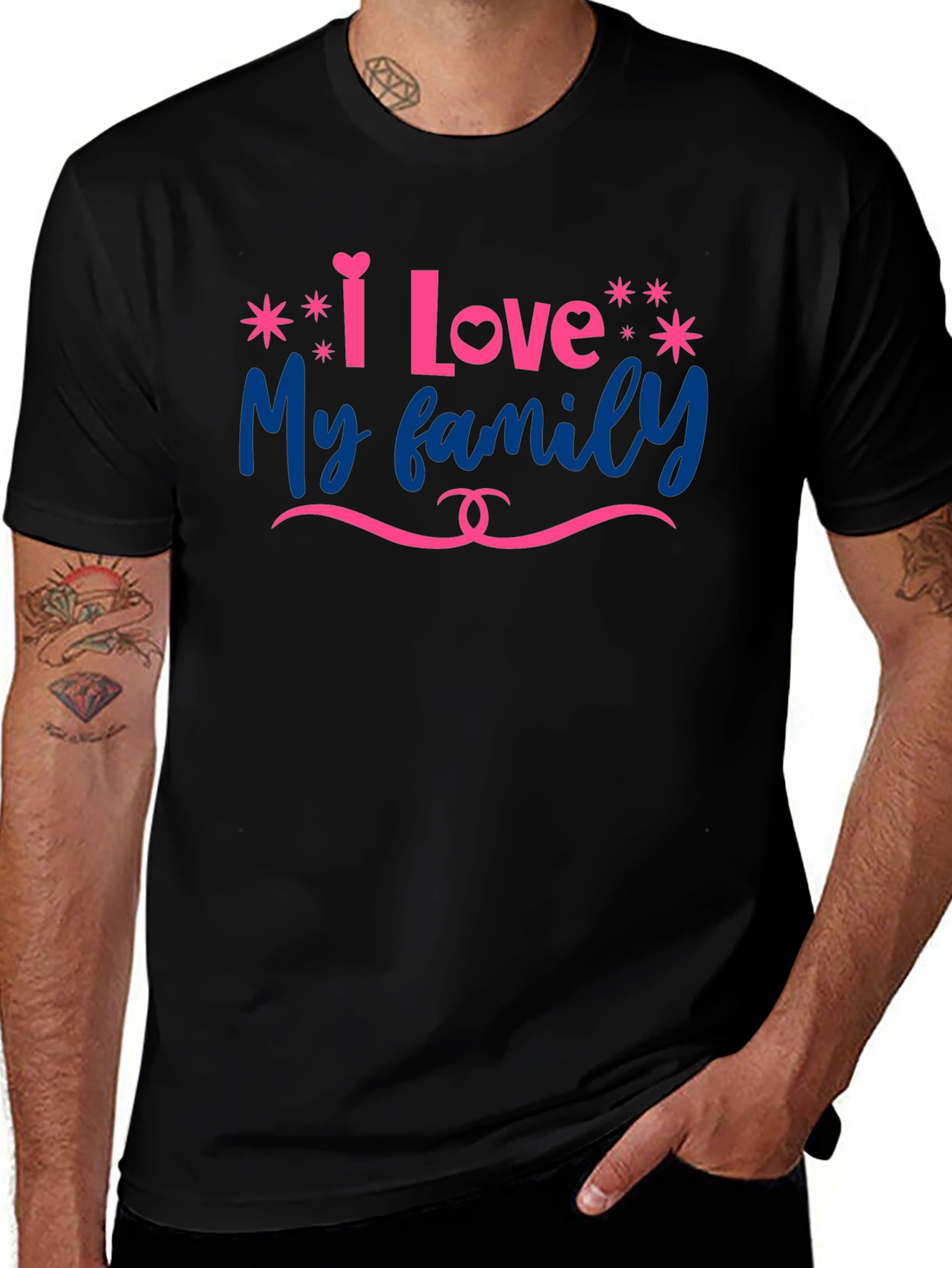 I Love My Family Graphic T-Shirt
