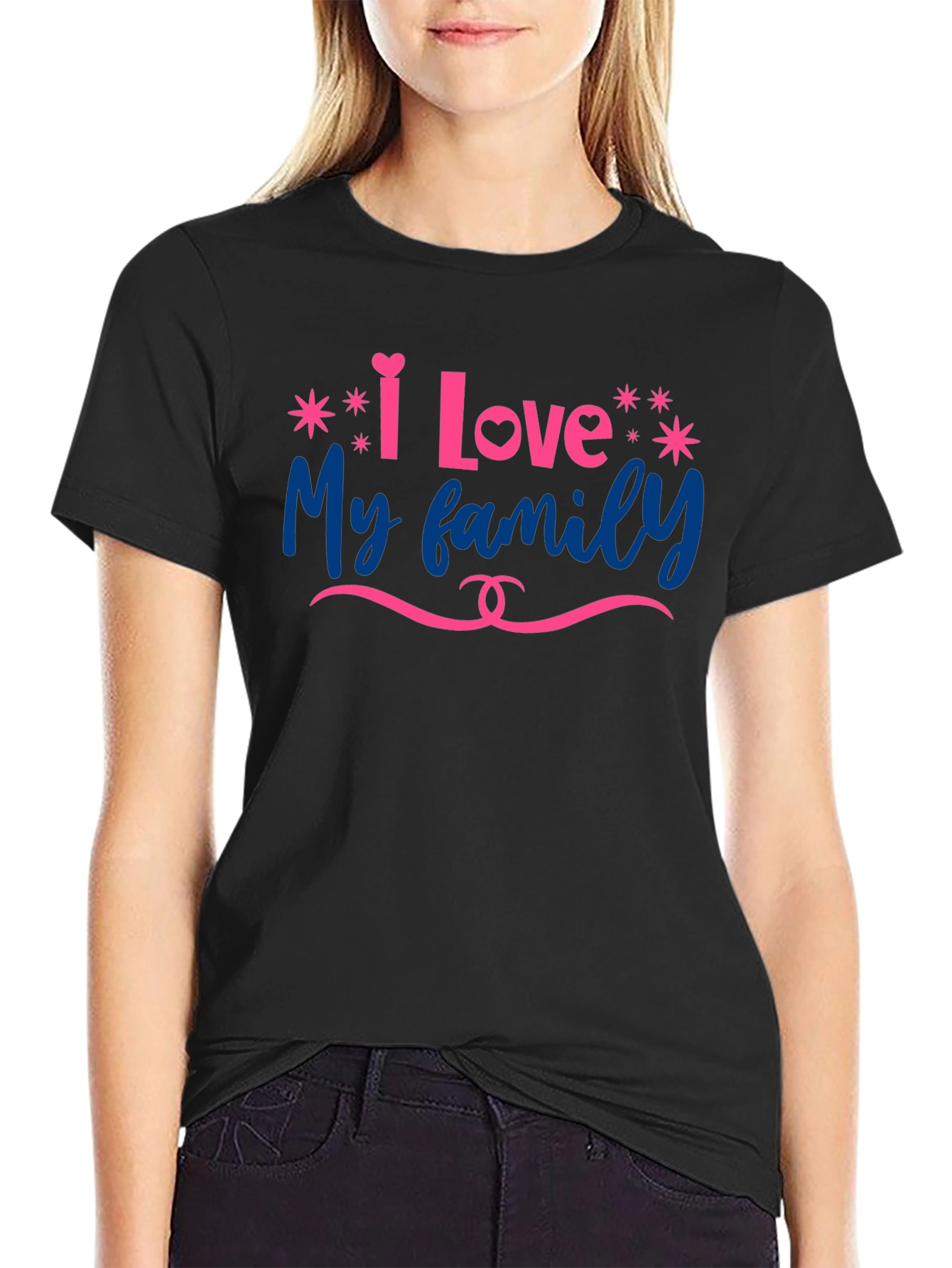 I Love My Family Graphic T-Shirt