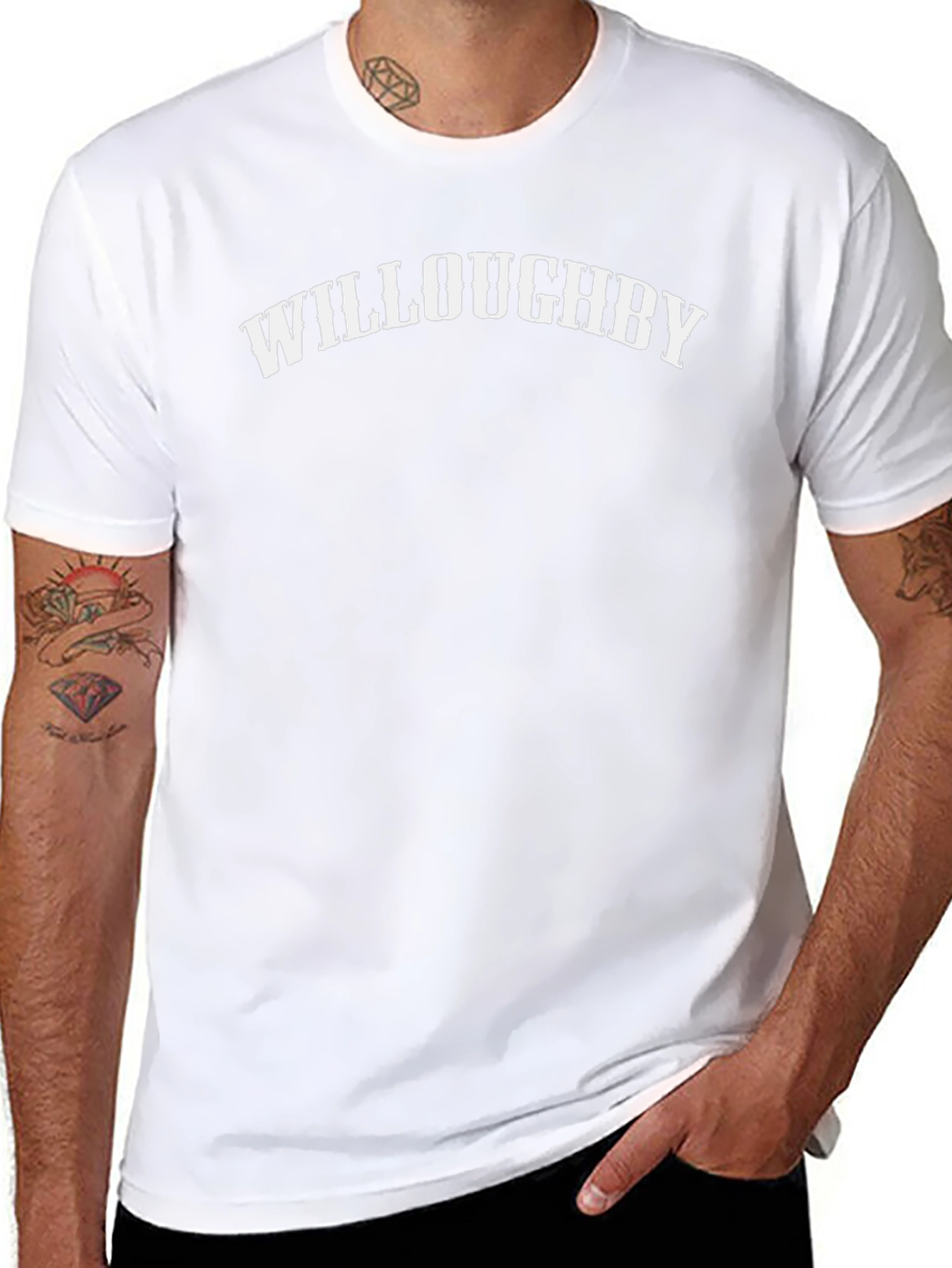 Willoughby Black Cotton Graphic Tee