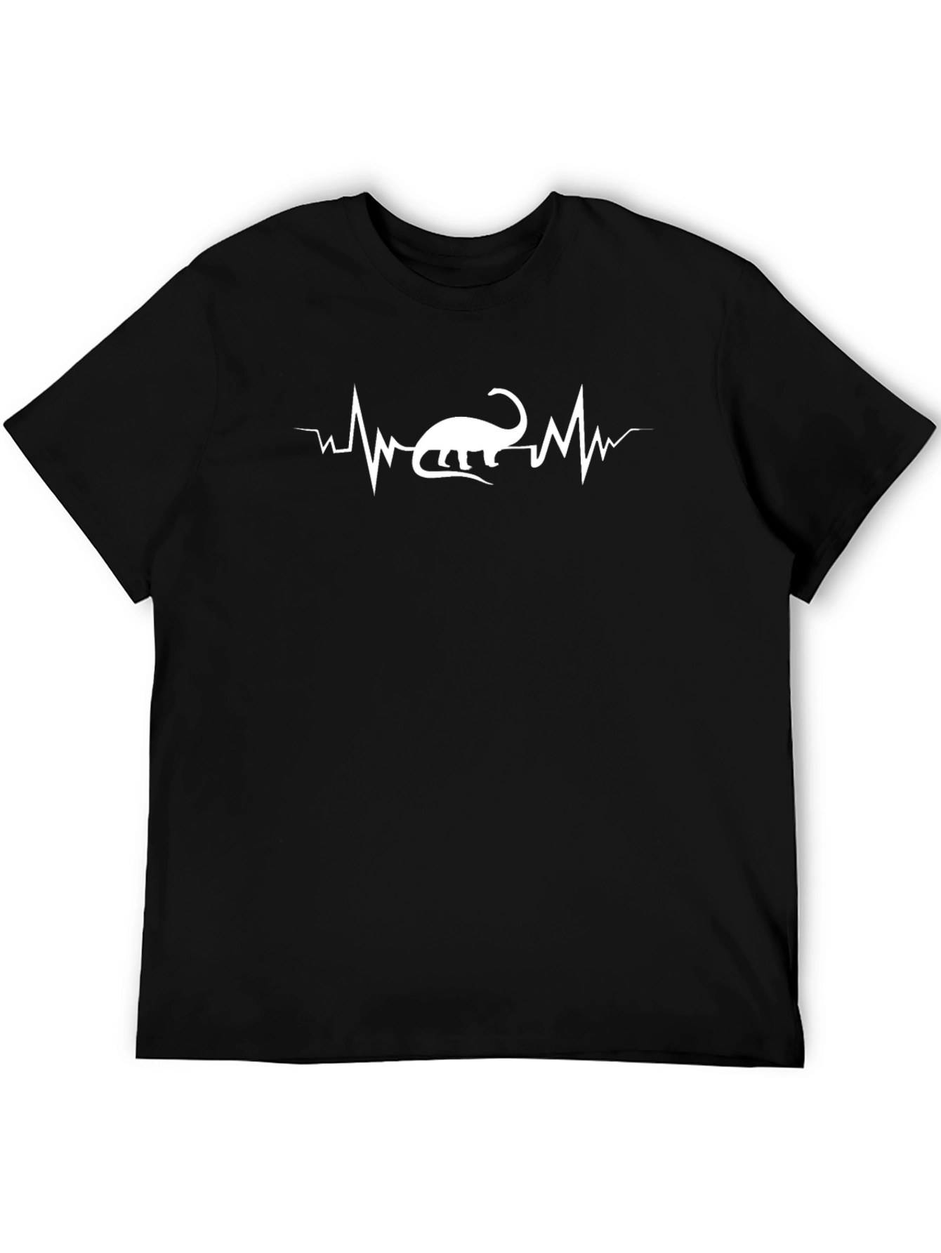 Dinosaur Heartbeat T-Shirt - Black