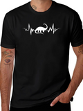 Dinosaur Heartbeat T-Shirt - Black