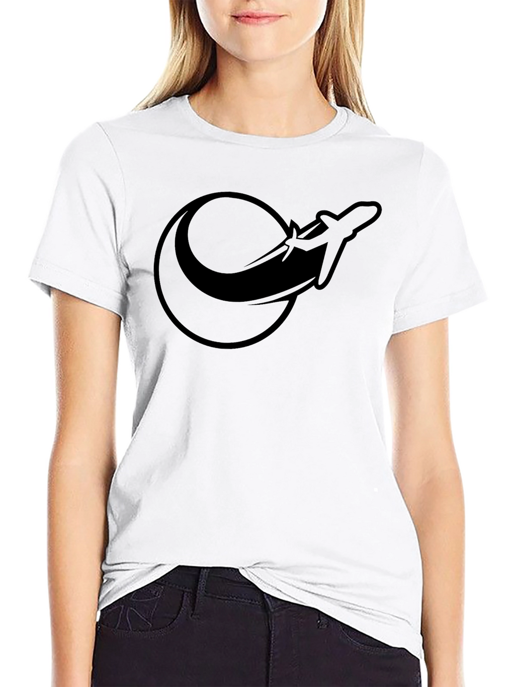 Jetsetter Black Graphic Tee