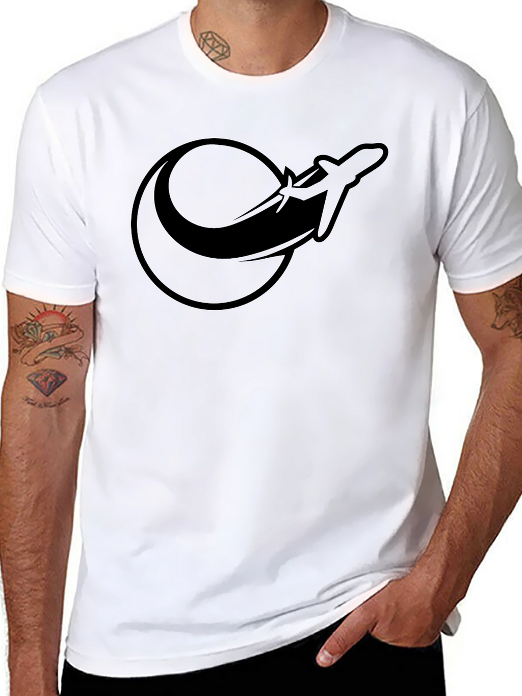 Jetsetter Black Graphic Tee