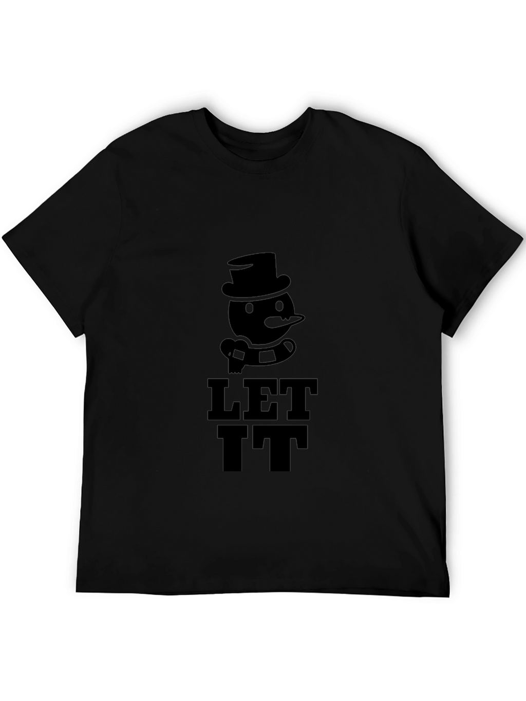 Let It Snowman Black T-Shirt
