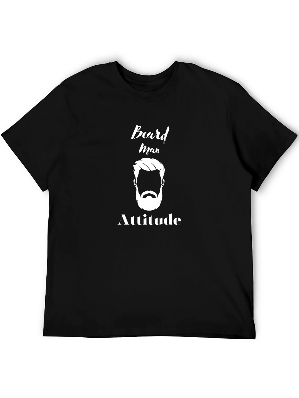 Beard Man Attitude Graphic Tee - Stylish Mens T-Shirt
