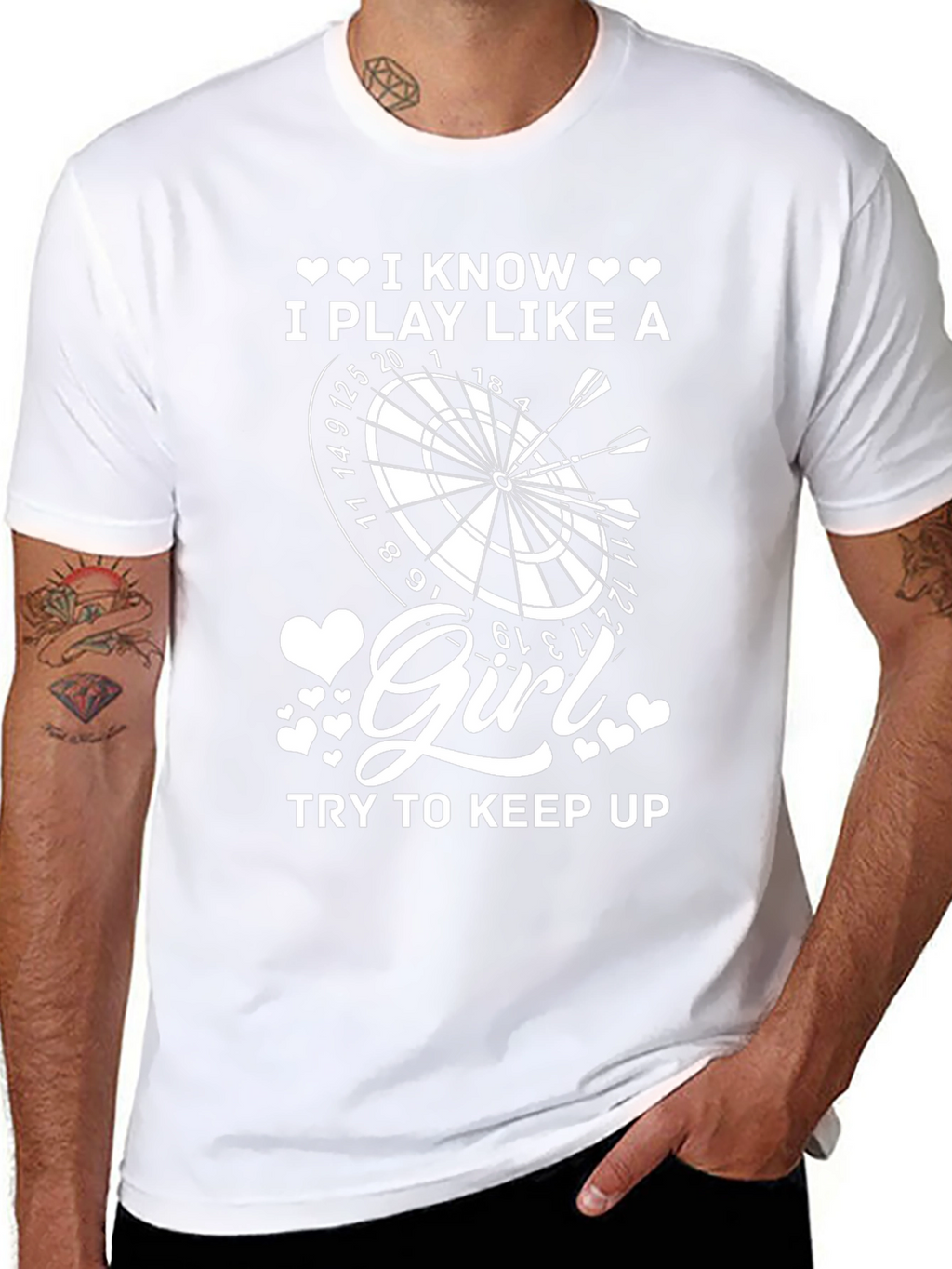 I Play Like A Girl Darts T-Shirt