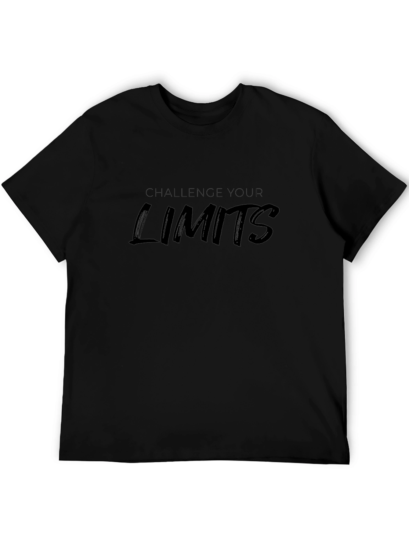 Challenge Your Limits Black Graphic T-Shirt