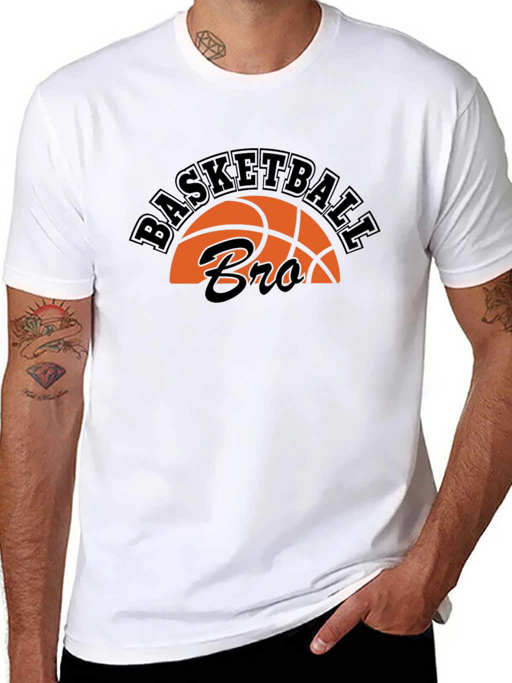 Basketball Bro T-Shirt - Black Graphic Tee