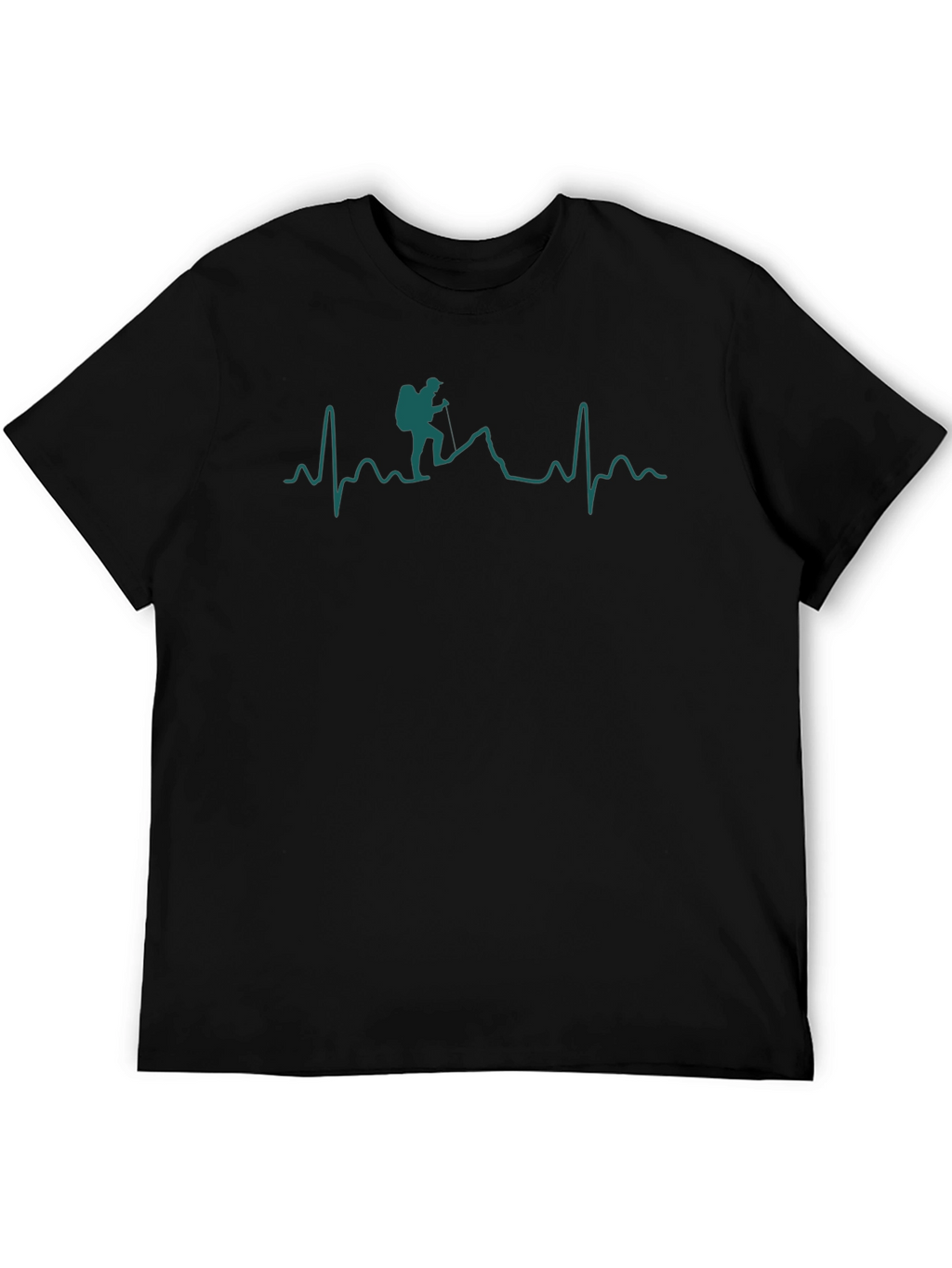 Hiking Heartbeat Graphic Tee - Black