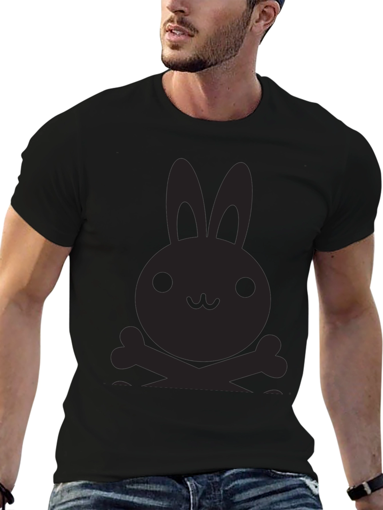 Bunny Skull Graphic Tee - Dark Humor T-Shirt