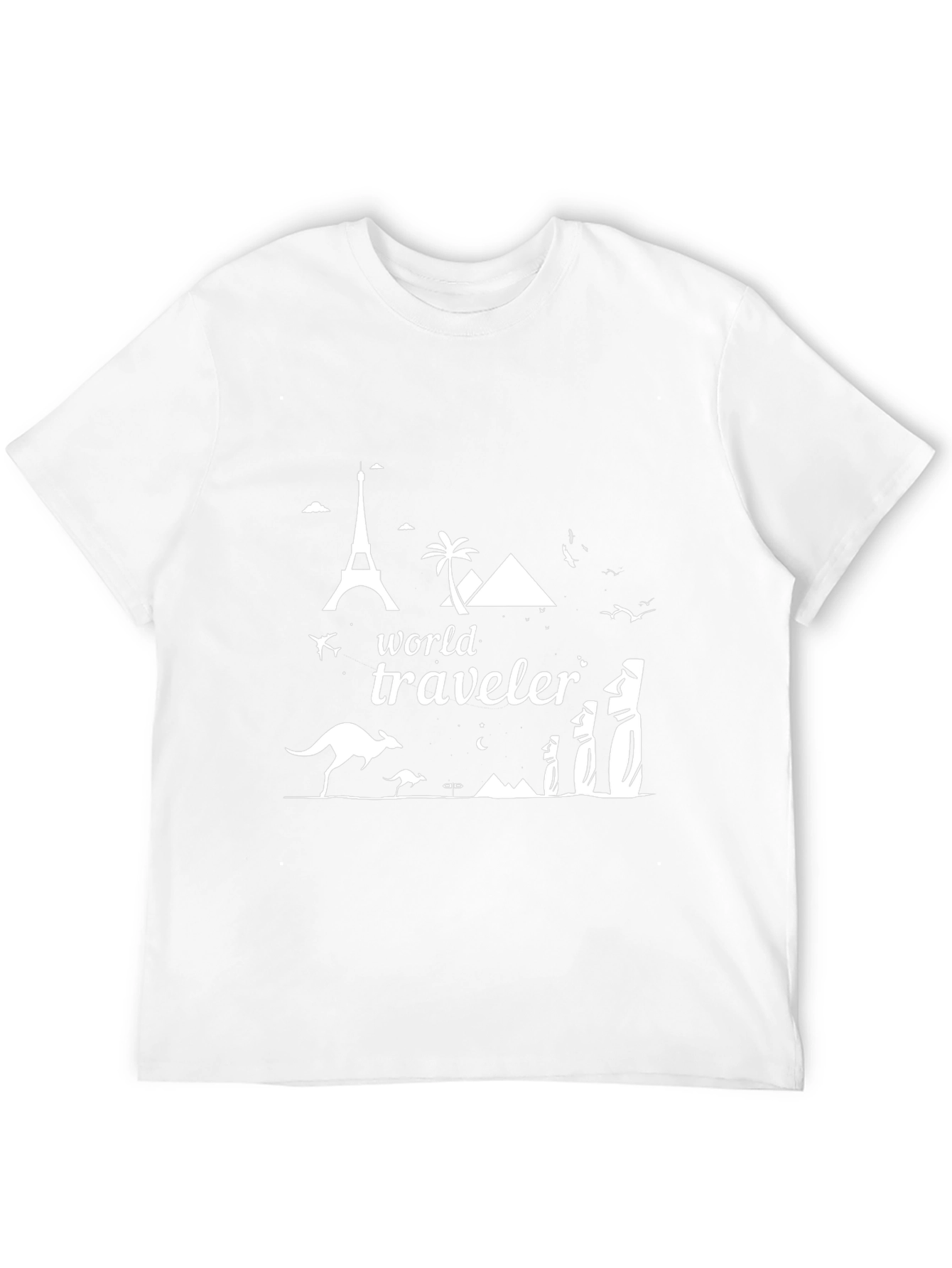 World Traveler Graphic Tee - Black Cotton T-Shirt