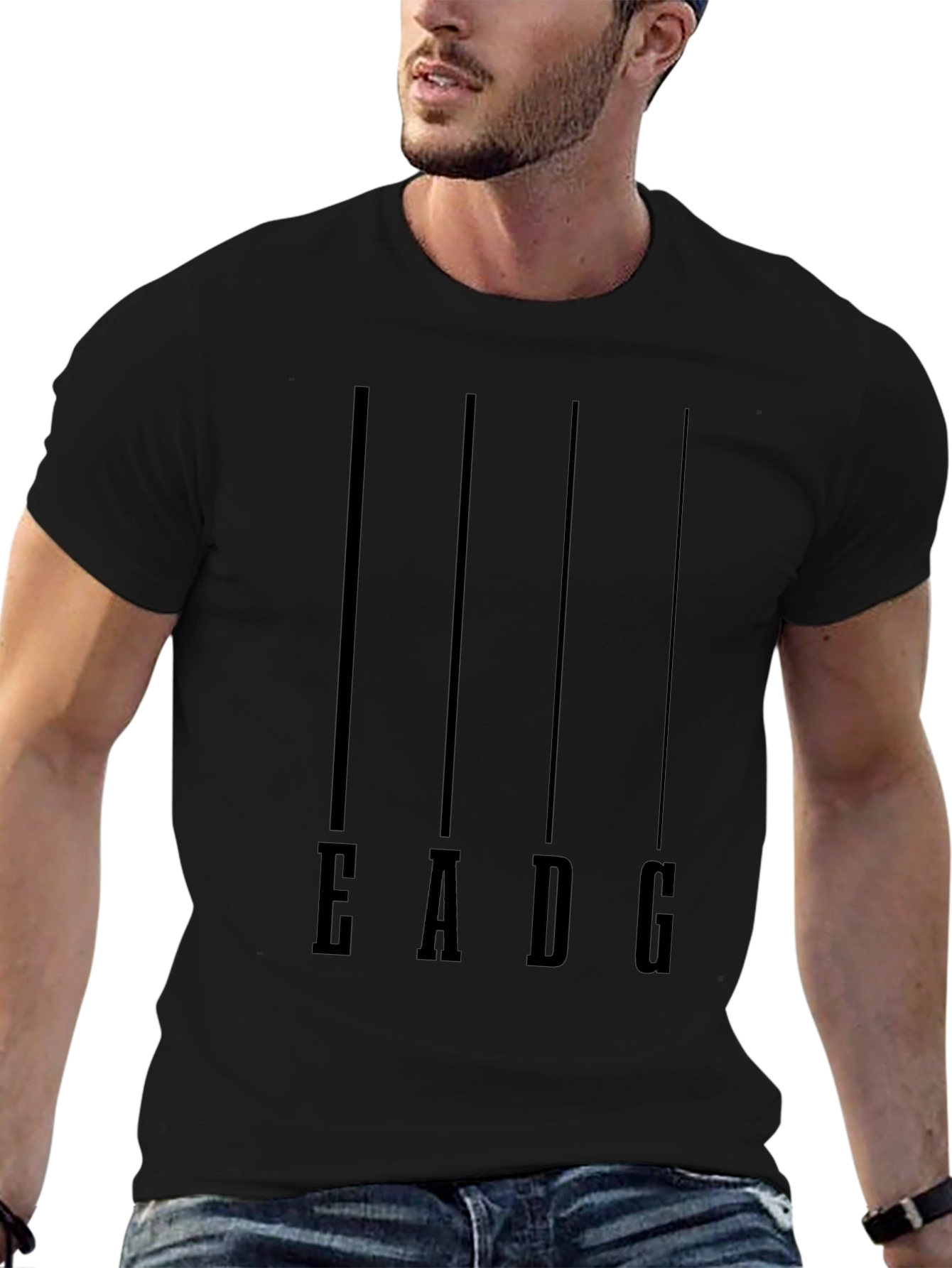 EADG Bass Guitar Tuning Black T-Shirt