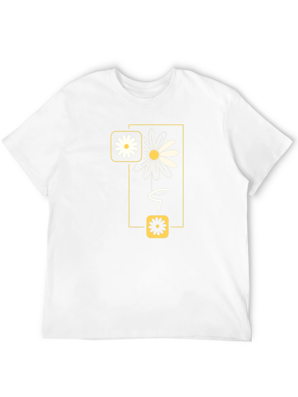 Daisy Graphic Print Mens Black T-Shirt