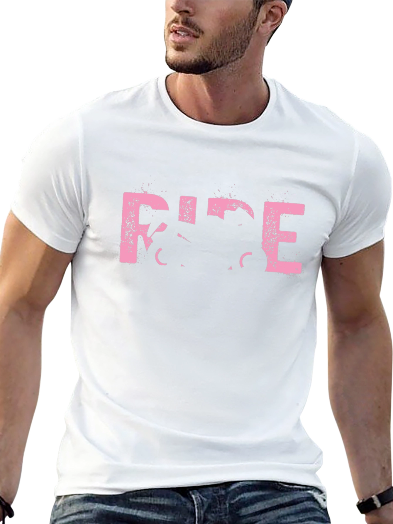 Ride Motorcycle Pink Graphic Tee