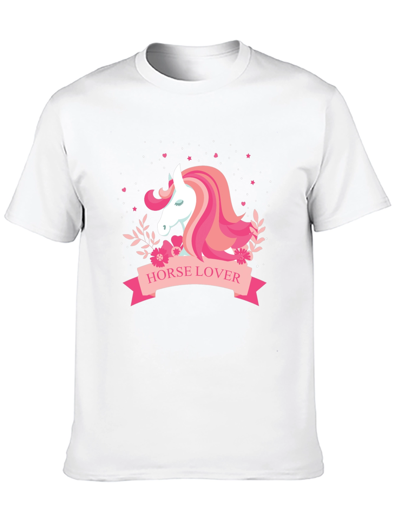 Horse Lover Graphic Tee - Black Cotton T-Shirt