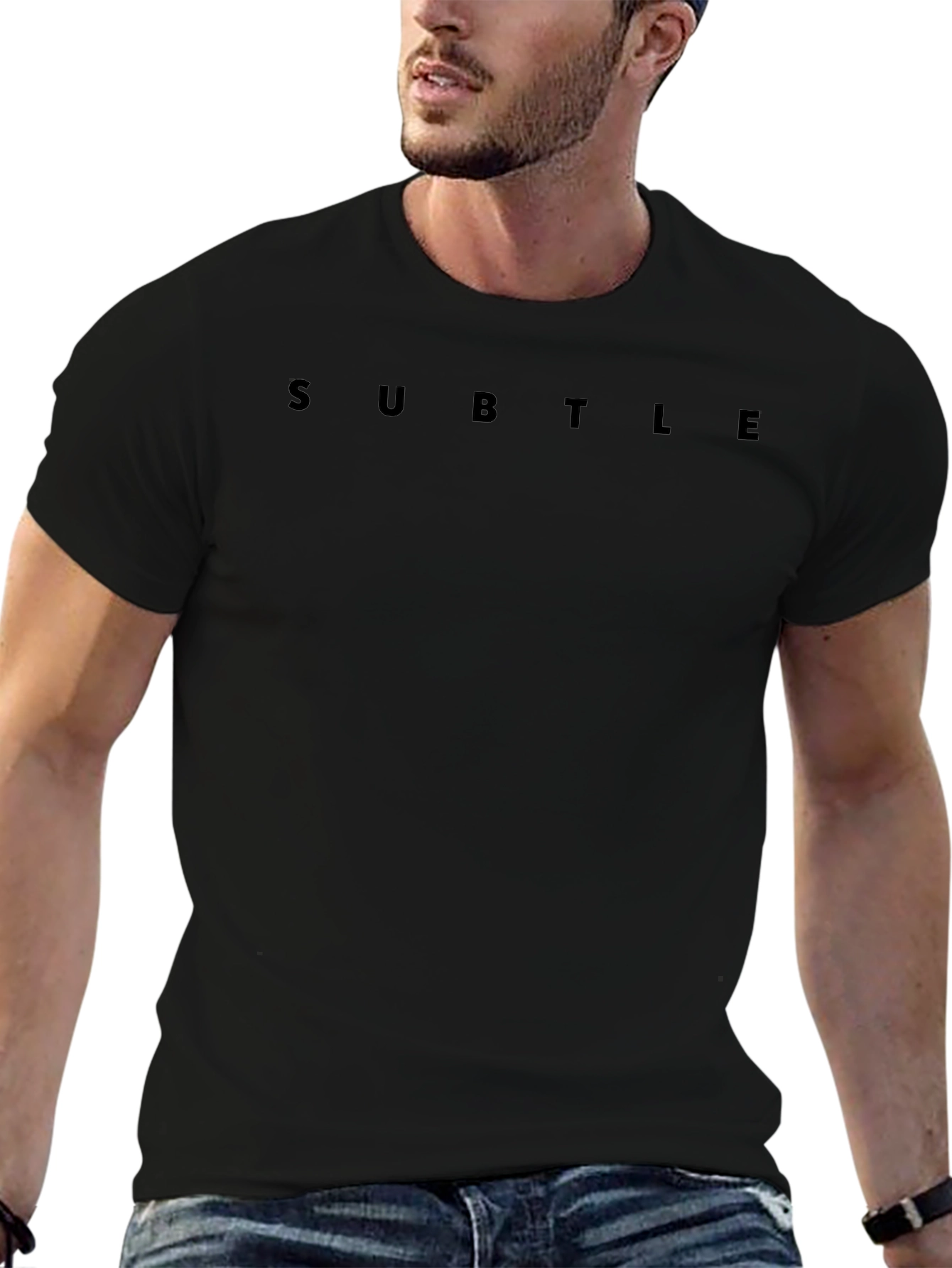 Subtle Black Graphic Tee - Modern Minimalist Design