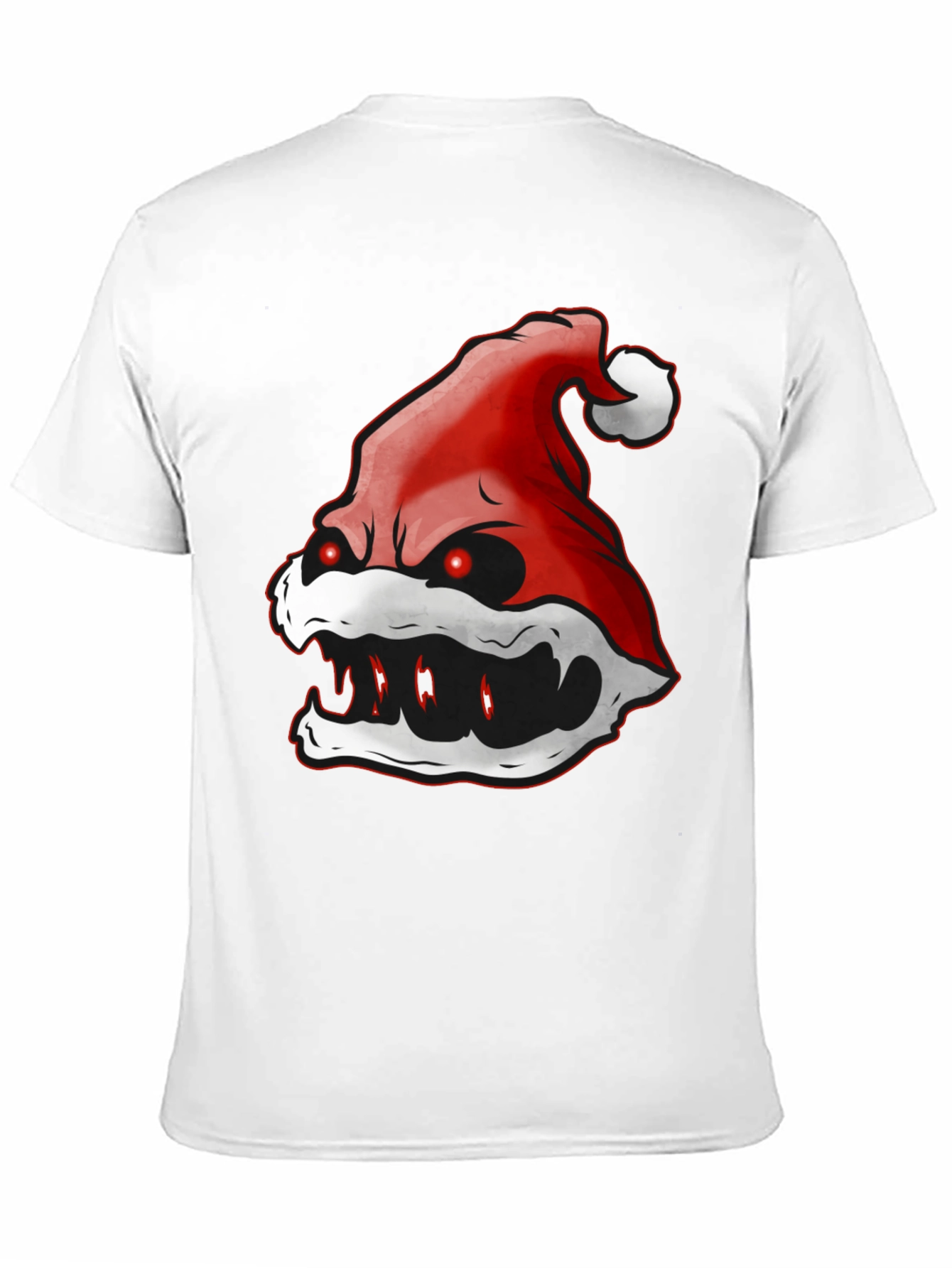 Evil Santa Hat Graphic T-Shirt - Holiday Horror