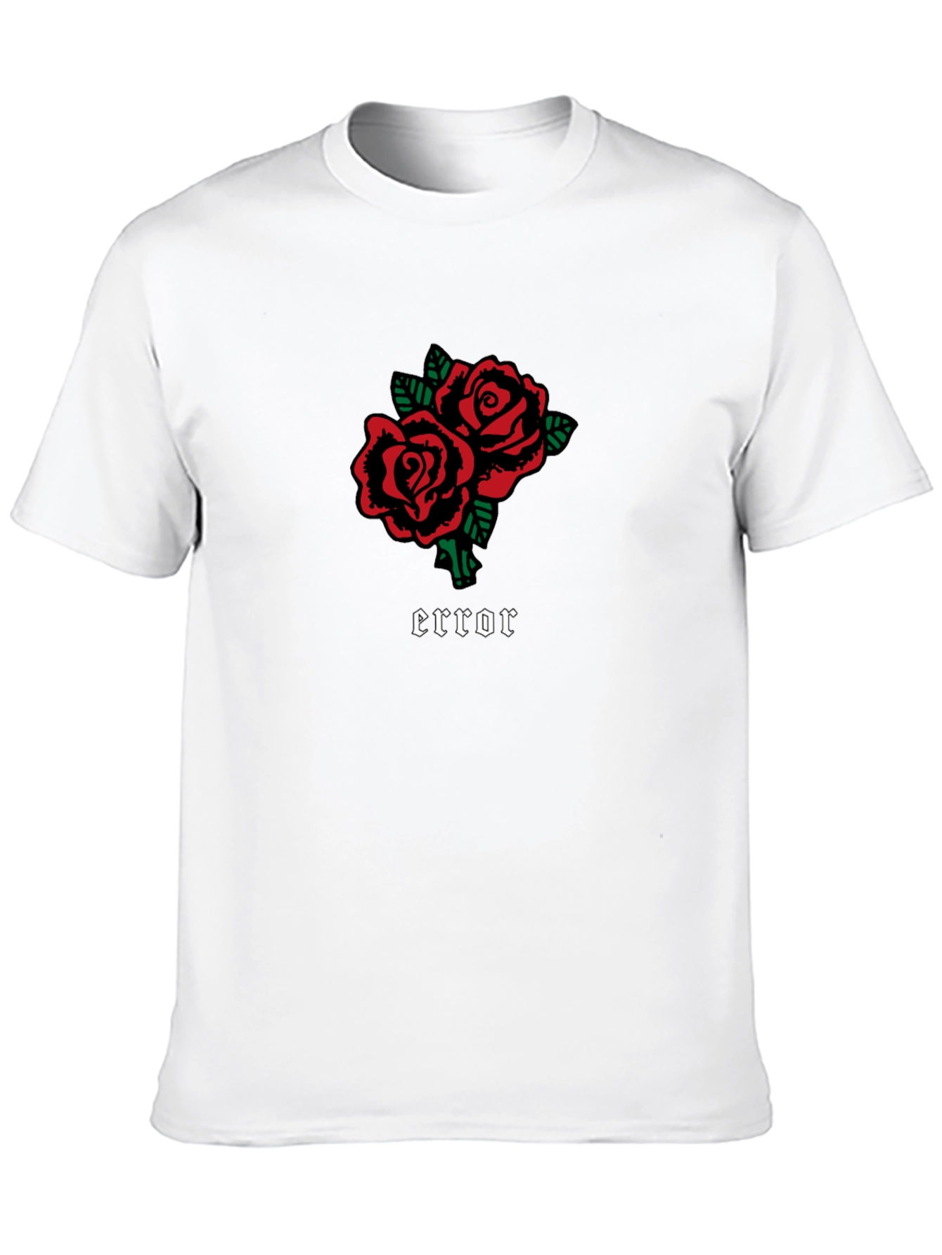 Error Roses Black Graphic Tee