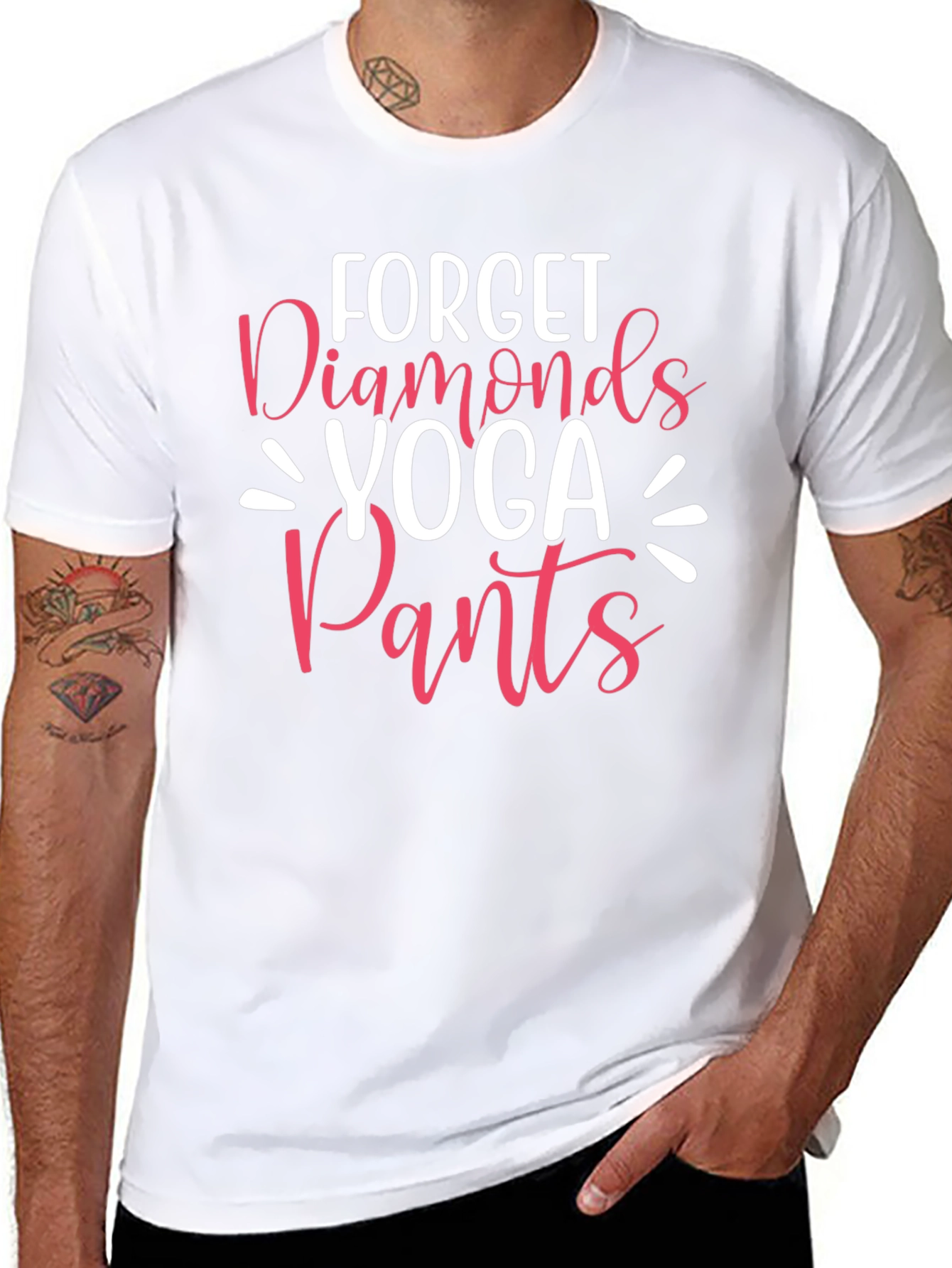 Forget Diamonds Yoga Pants Graphic T-Shirt