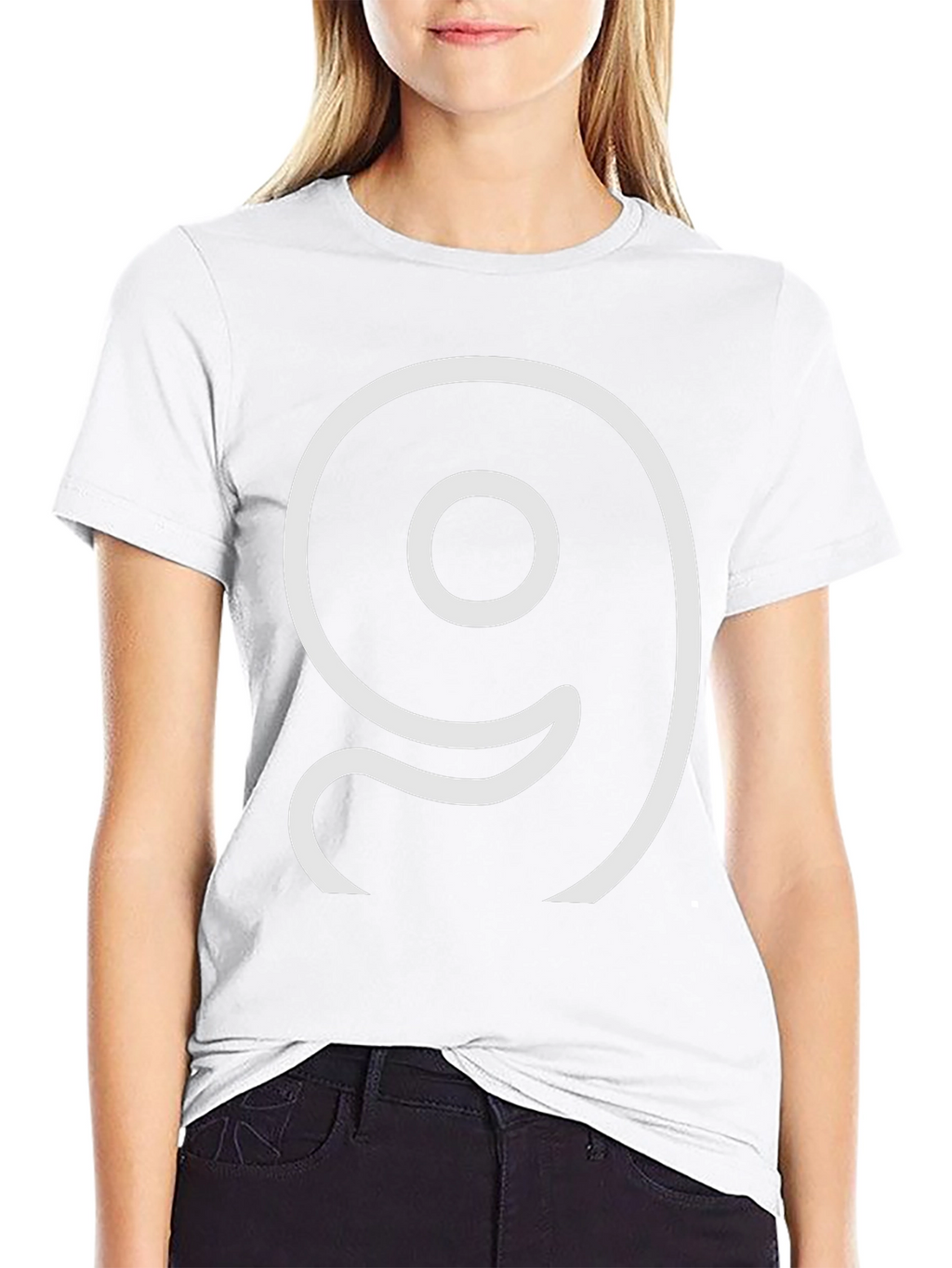 Number Nine Graphic Black Tee Shirt