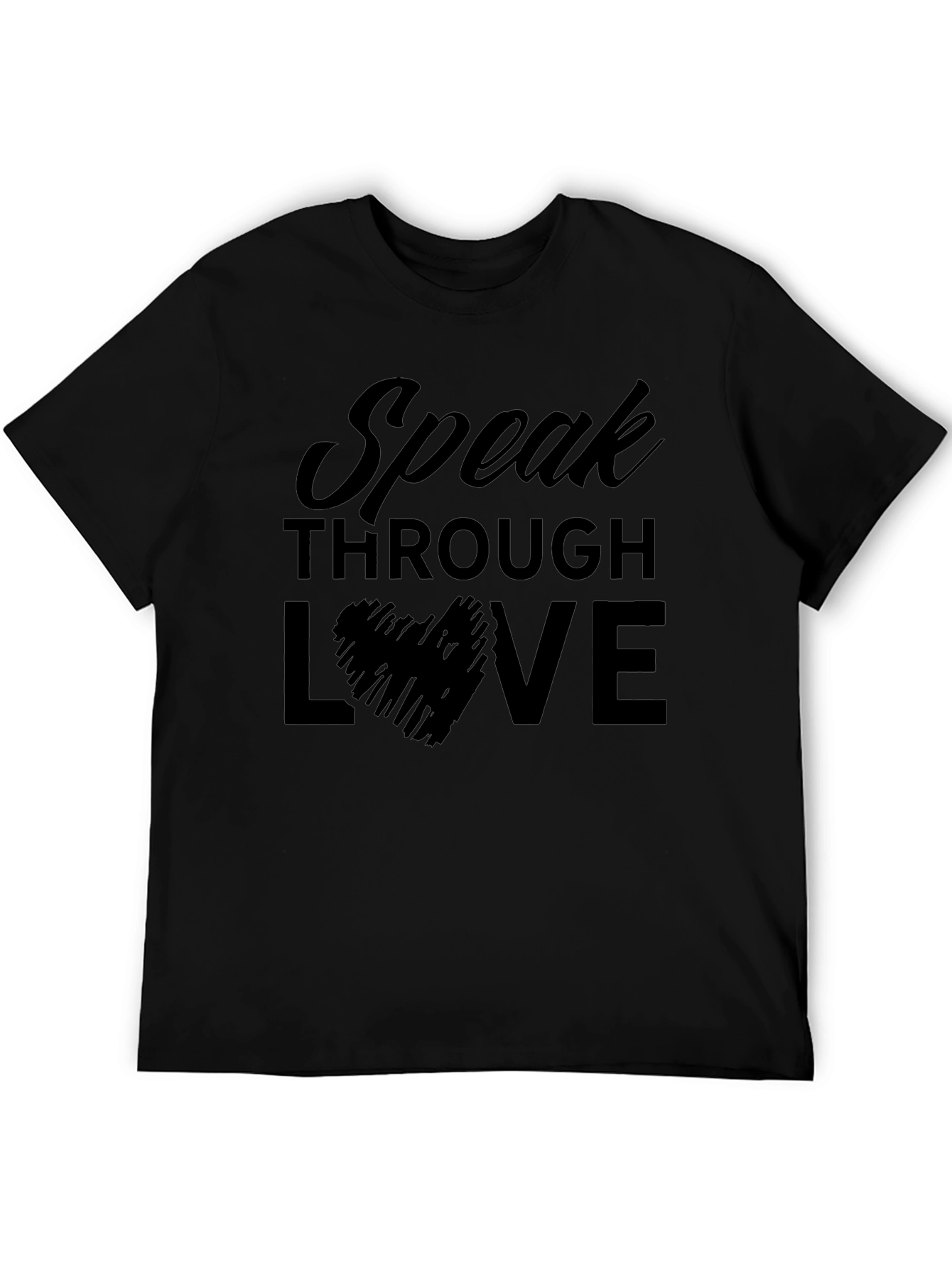 Speak Through Love Graphic T-Shirt - Stylish Mens Tee