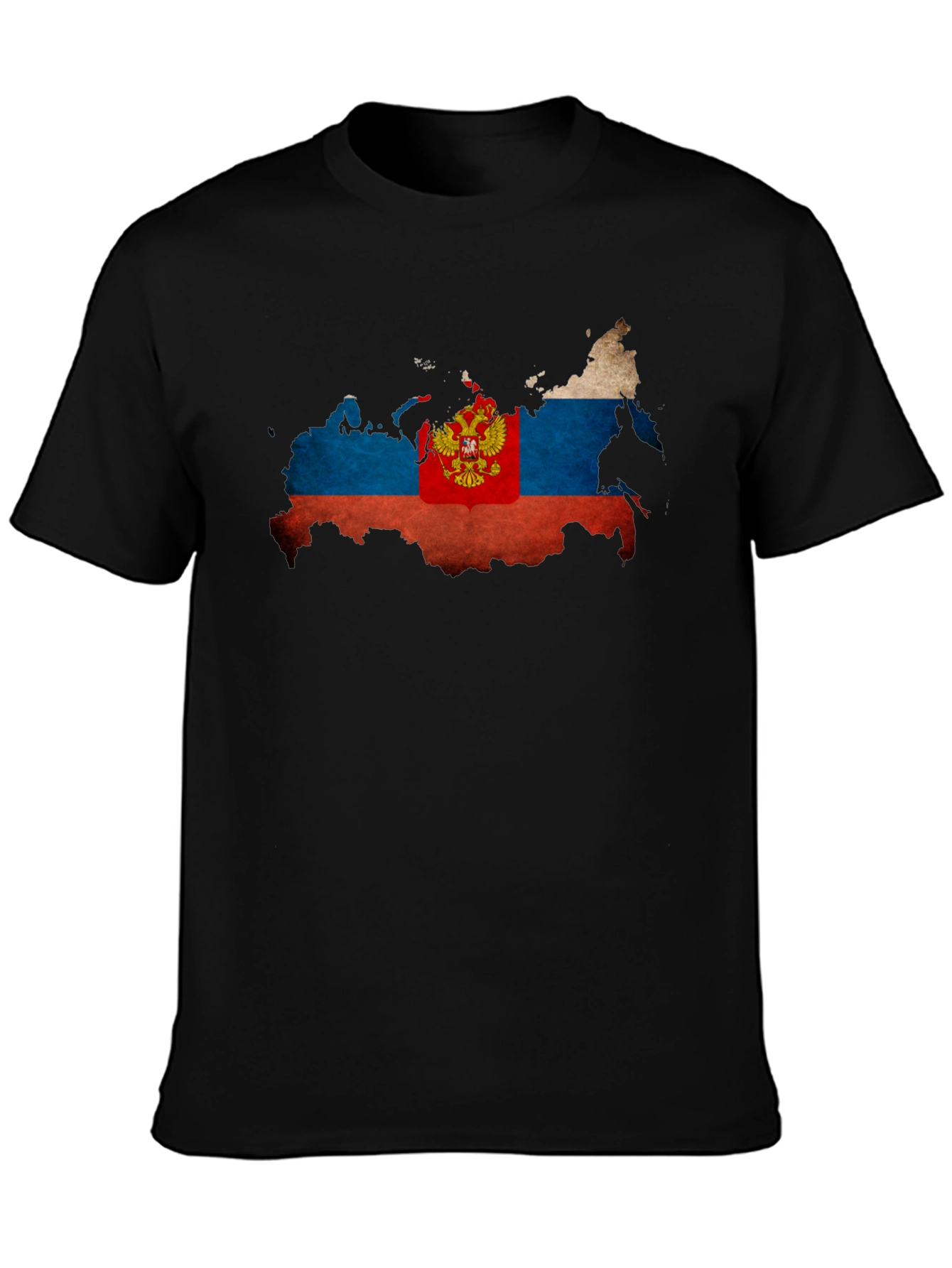 Russia Flag Map T-Shirt - Patriotic Style